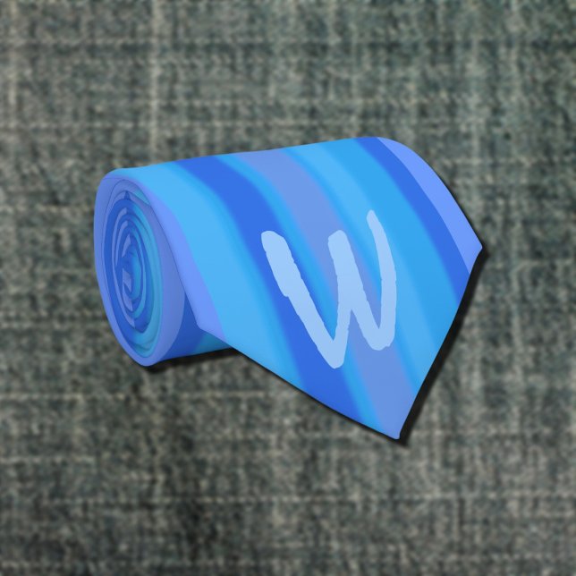  nostalgic aqua stripes neck tie (Creator Uploaded)