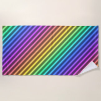 nostalgic arcade stripe : beach towel