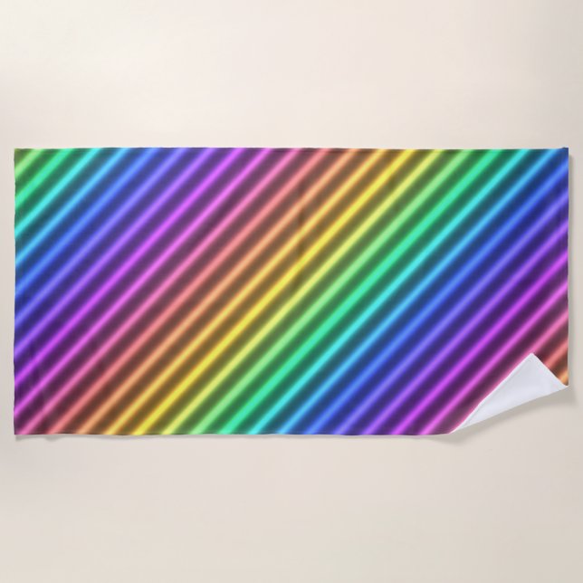nostalgic arcade stripe : beach towel (Front)