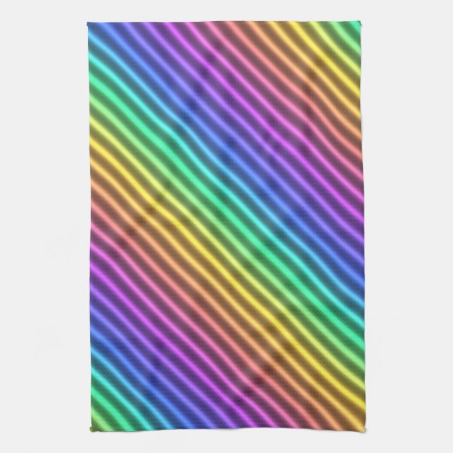 nostalgic arcade stripe : kitchen towel (Vertical)