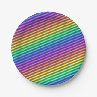 nostalgic arcade stripe : paper plates