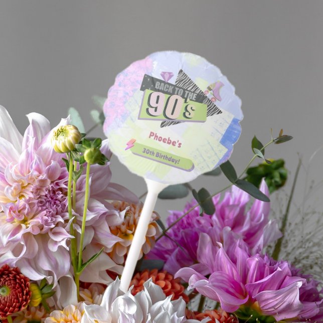 Nostalgic Back to the 90s Retro Birthday Party Balloon (Creator Uploaded)