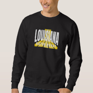 Nostalgic Baton Rouge Cool Purple & Yellow Louisia Sweatshirt