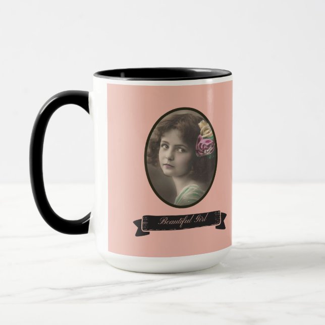 NOSTALGIC BEAUTIFUL GIRL MUG (Left)