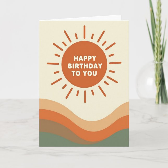 Nostalgic Birthday Sun Card (Front)