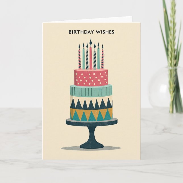 Nostalgic Birthday Wishes Card (Front)