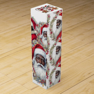 Nostalgic Black Santa  Wine Box