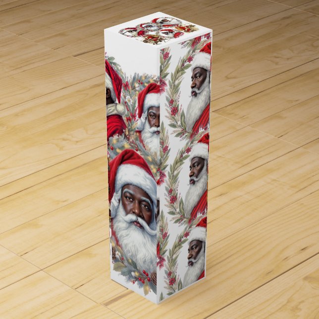 Nostalgic Black Santa  Wine Box (Front)