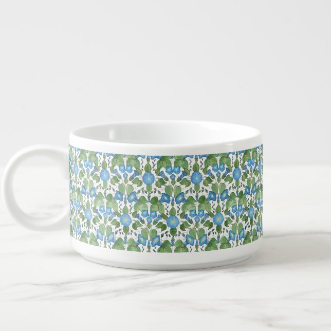 Nostalgic Blue Morning Glory Ceramic Chilli Bowl (Right)