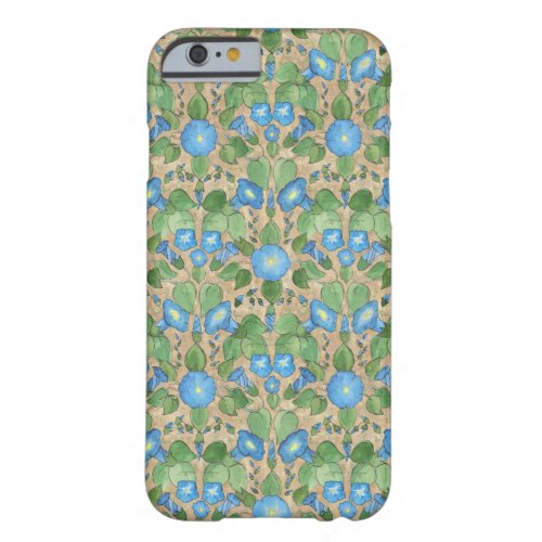 Nostalgic Blue Morning Glory iPhone 6 Slim Case