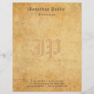 Nostalgic Calligraphy Monogram Elegant Vintage Letterhead
