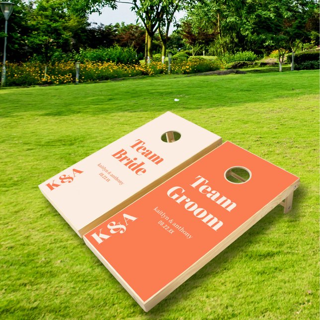 Nostalgic Charm Retro Wedding Cornhole Set (Creator Uploaded)