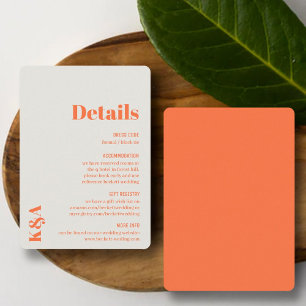 Nostalgic Charm Retro Wedding Detail Enclosure Card