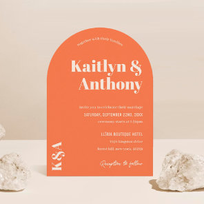 Nostalgic Charm Retro Wedding Invitation