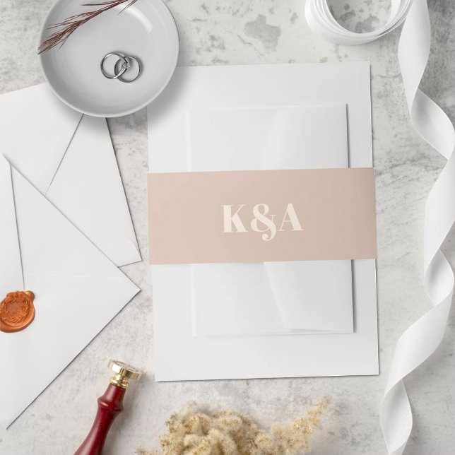 Nostalgic Charm Retro Wedding Invitation Belly Band (Creator Uploaded)