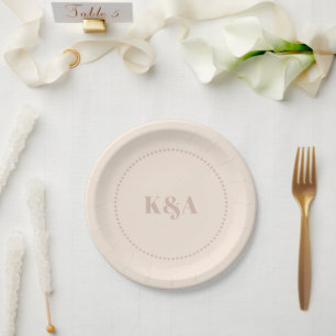 Nostalgic Charm Retro Wedding Paper Plates