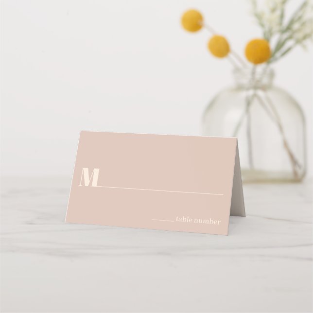 Nostalgic Charm Retro Wedding Place Card (Front)