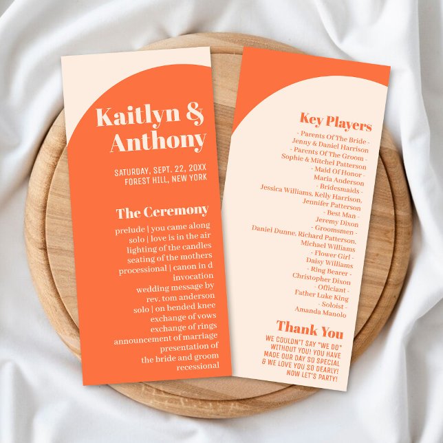 Nostalgic Charm Retro Wedding Program (Creator Uploaded)