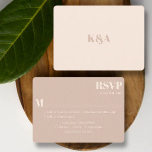 Nostalgic Charm Retro Wedding RSVP Card