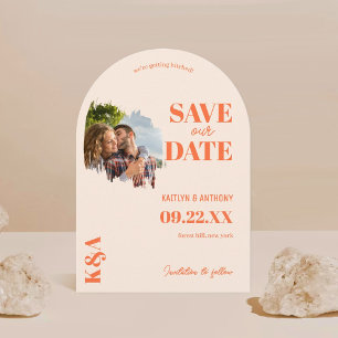 Nostalgic Charm Retro Wedding Save The Date
