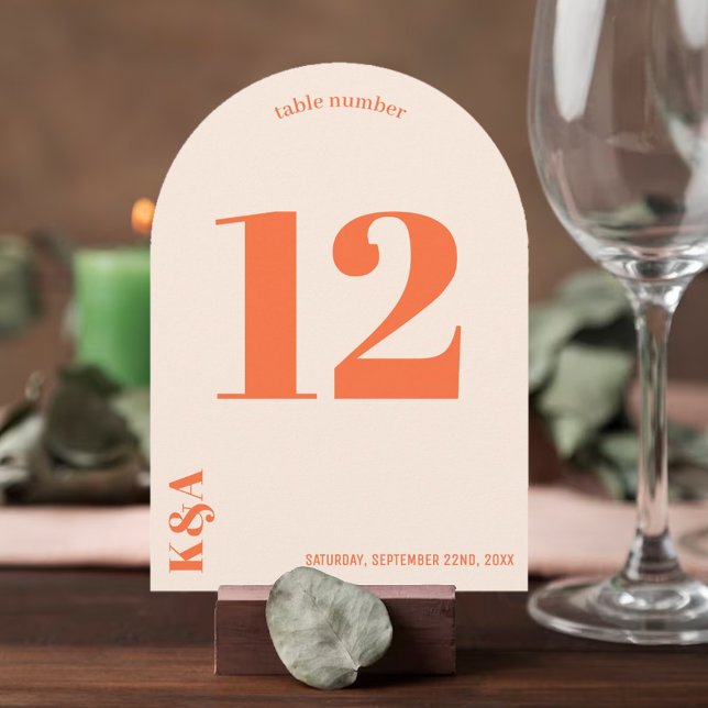 Nostalgic Charm Retro Wedding Table Number Card (Creator Uploaded)