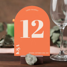 Nostalgic Charm Retro Wedding Table Number Card