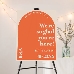 Nostalgic Charm Retro Wedding Welcome Foam Board