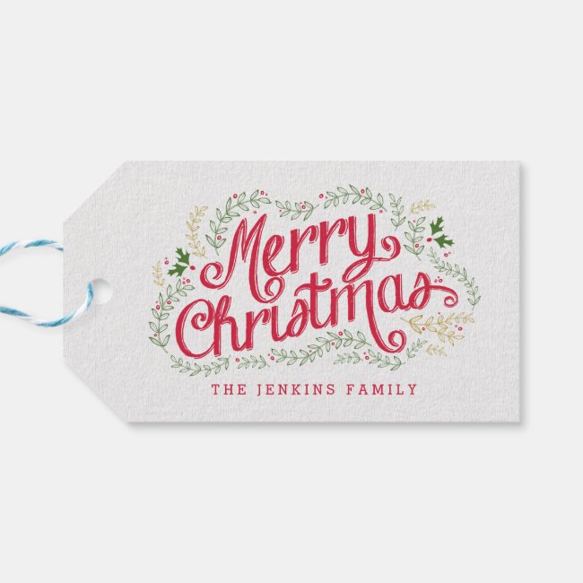 Nostalgic Christmas Holiday Gift Tags