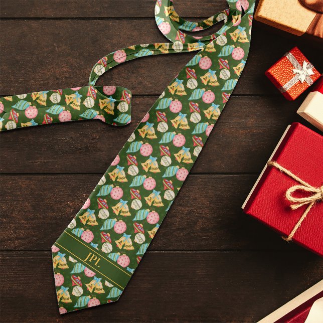 Nostalgic Christmas Novelty Traditional Initials Neck Tie (Creator Uploaded)