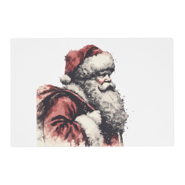 Nostalgic Christmas Santa Claus Placemat (Front)