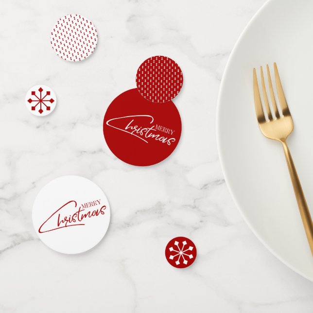 Nostalgic Christmas Script Holiday Table Confetti (Group)