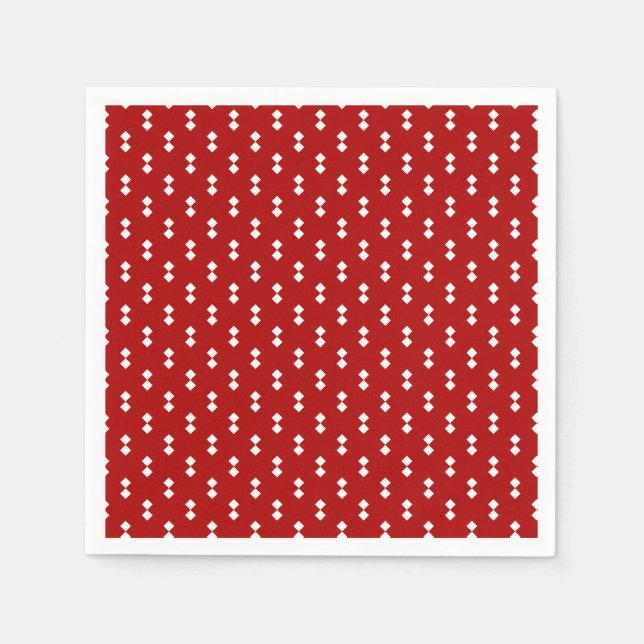 Nostalgic Christmas Script Pattern Paper Napkin (Front)