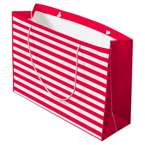Nostalgic Christmas Template Elegant Red White Large Gift Bag