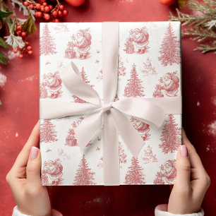 Nostalgic Christmas Toile Wrapping Paper