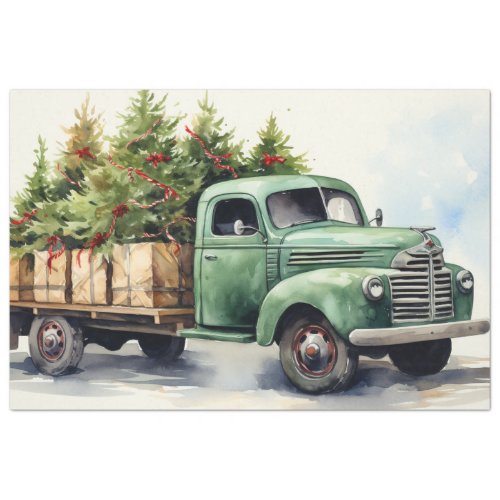 Nostalgic Christmas Tree Farm Delight Tissue Paper