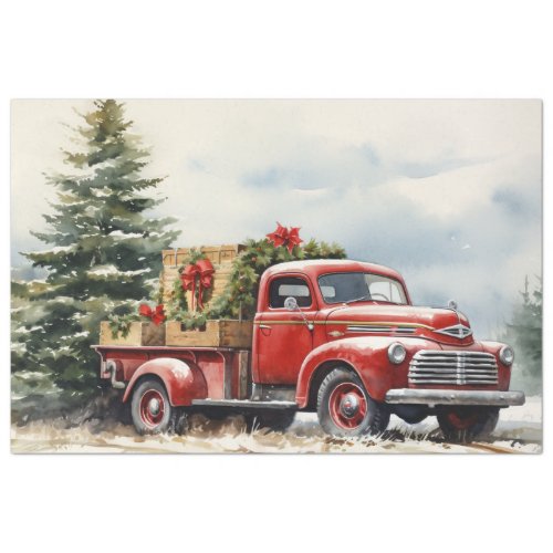 Nostalgic Christmas Tree Farm Delight Tissue Paper