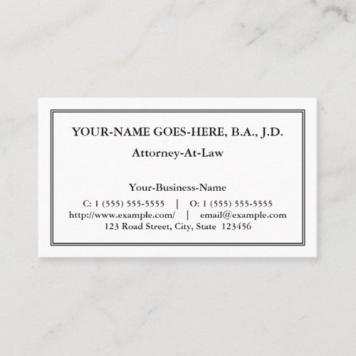 Nostalgic Classic and Traditional Business Card