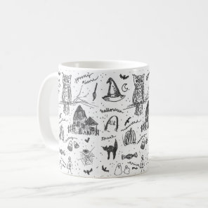 Nostalgic Classic Halloween Print Coffee Mug