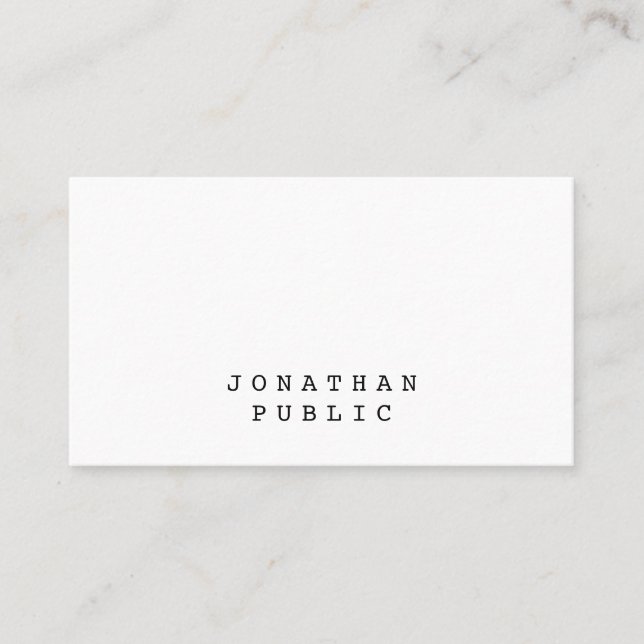 Nostalgic Classic Look Minimalist Elegant Template Business Card (Front)