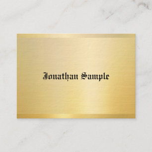 Nostalgic Classic Look Old Style Text Gold Vintage Business Card