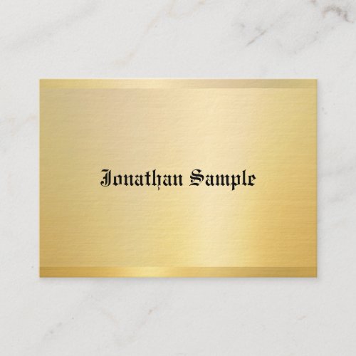 Nostalgic Classic Look Old Style Text Gold Vintage Business Card