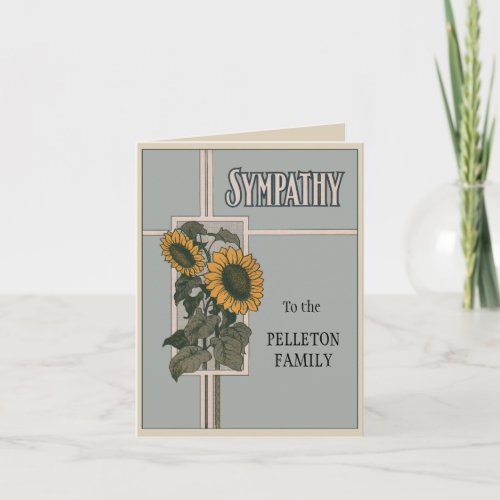 Nostalgic deco sheet music sympathy card