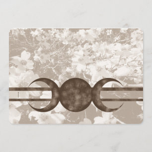 Nostalgic Dogwood Triple Moon Handfasting Grays Invitation