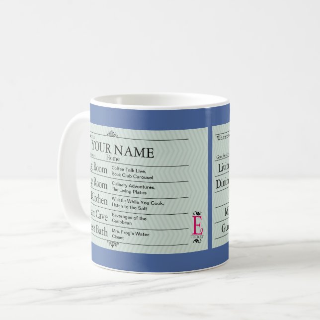 Nostalgic E-Ticket Customizable Coffee Mug (Front Left)