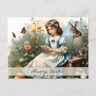 Nostalgic Easter Idyll Holiday Postcard