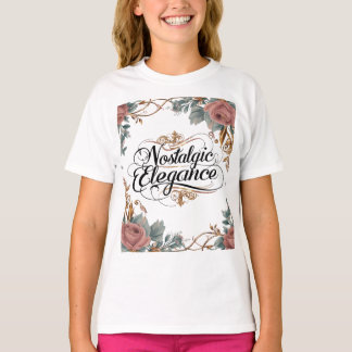 Nostalgic Elegance T-Shirt – Timeless Vintage Char