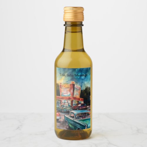 Nostalgic Era Drive_in Art Print Wine Label