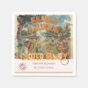 Nostalgic Family Reunion Vintage Americana Napkins