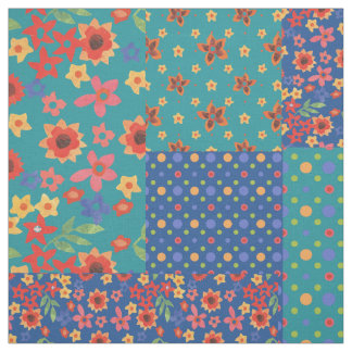 Nostalgic Faux Patchwork Pattern Fabric