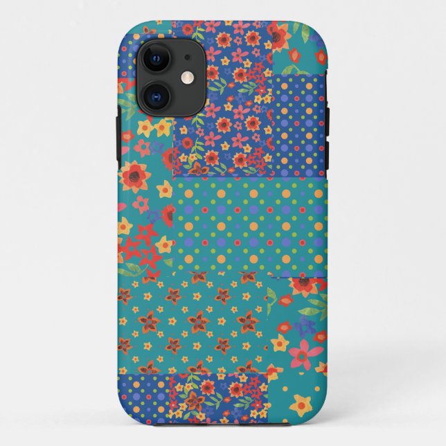 Nostalgic Faux Patchwork Pattern iPhone 5/5s Case (Back)